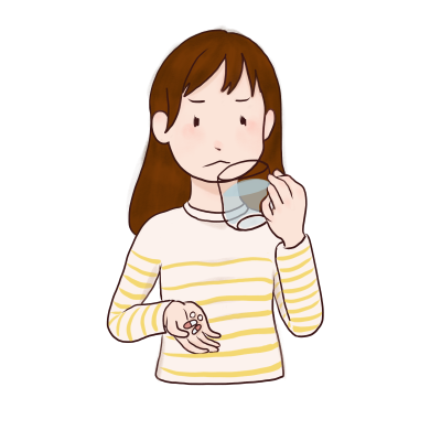 千库网_生病了喝水吃药的少女_元素编号11826945.png